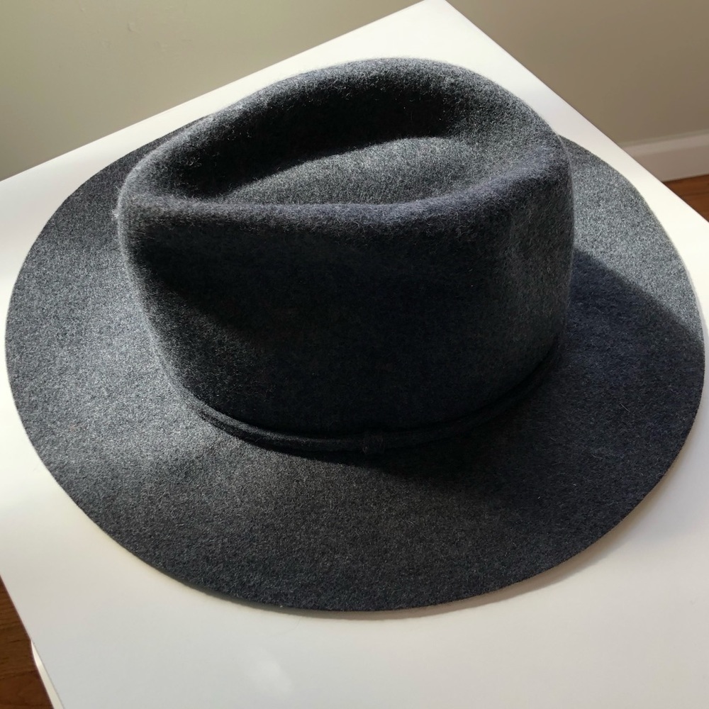 J. Crew Wool Fedora Hat Grey Medium/Large